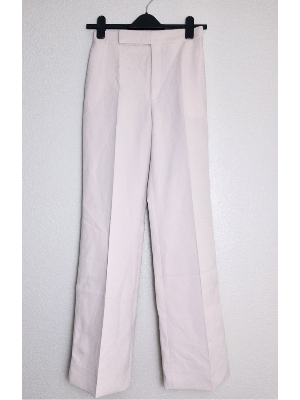 Celine High Rise Wide Leg Trouser 34 Dress Pant XS Flat Front Pockets Cotton